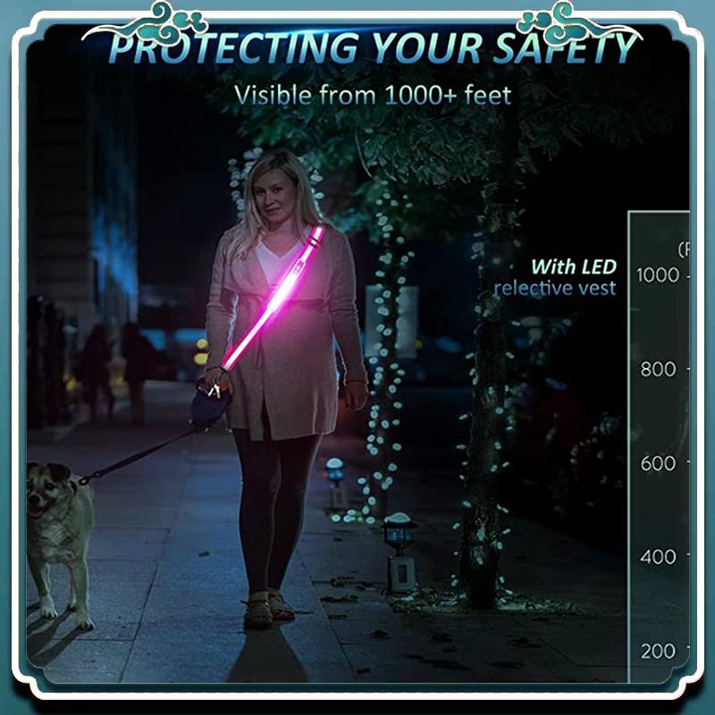 Running Gear At Night - Zuverlässige LED-Reflexgürtel-Gehausrüstung, Sicherheitslicht für Wanderer bei