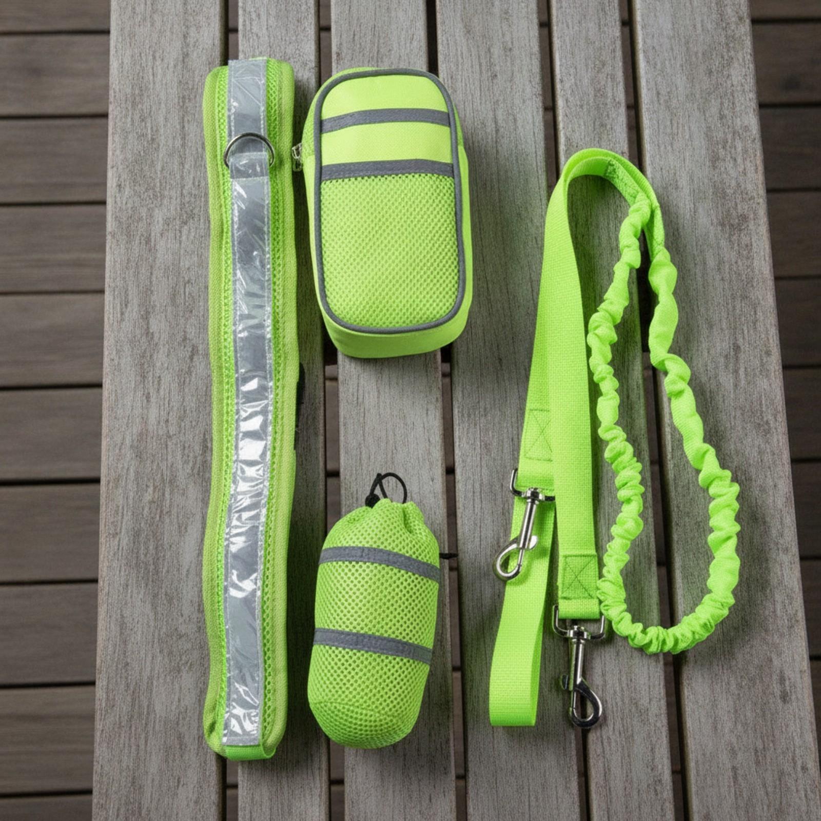 Running Gear Storage - Verstellbarer Taillengürtel für Hundespaziergänge mit reflektierender